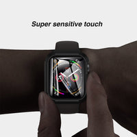 Ailun for Apple Watch Series 9 & 8 & 7 Screen Protector Case [45mm], Ultra - Thin Hard PC Case Built in Tempered Glass for iWatch, Shockproof Cover with Button [2 Pack][Black] - 7DAY'S
