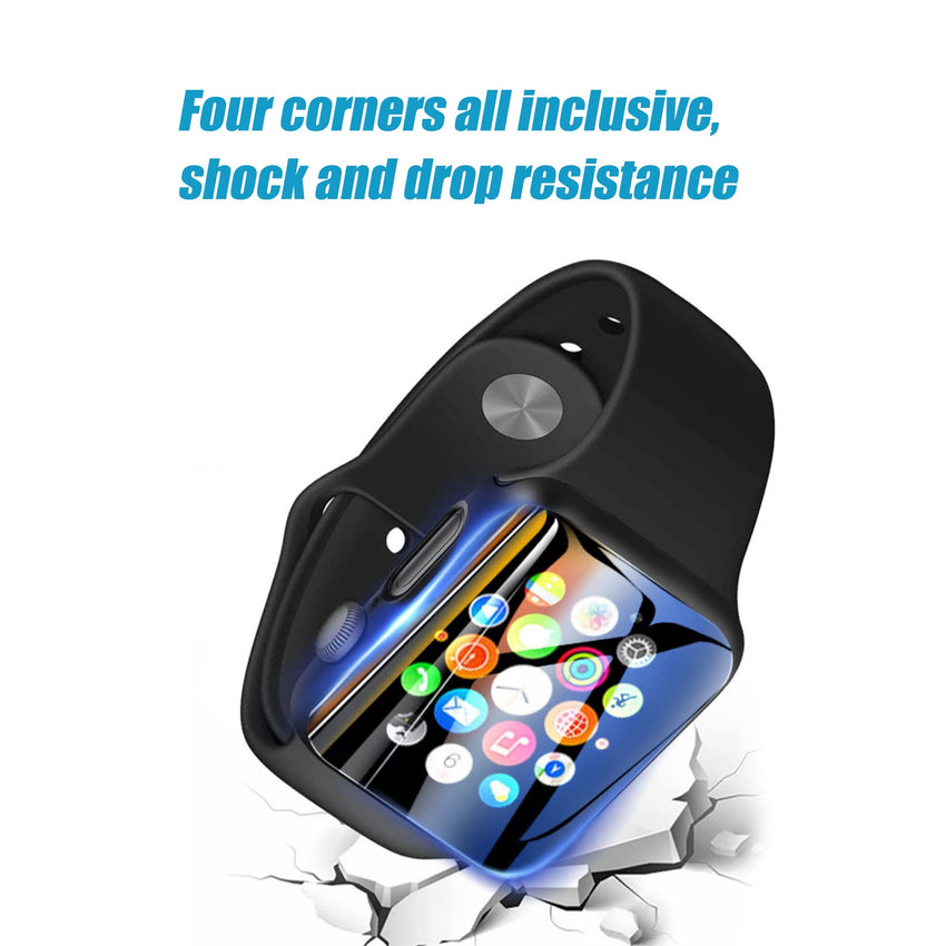 Ailun for Apple Watch Series 9 & 8 & 7 Screen Protector Case [45mm], Ultra - Thin Hard PC Case Built in Tempered Glass for iWatch, Shockproof Cover with Button [2 Pack][Black] - 7DAY'S