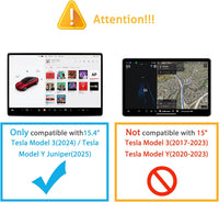 Ailun Glass Screen Protector for Tesla Model Y Juniper 2025 / Model 3 2024 Highland Center Console Dashboard Touchscreen [15.4 Inch] with Auto Alignment Tool + Armrest Box Screen Protector [8 Inch] - 7DAY'S