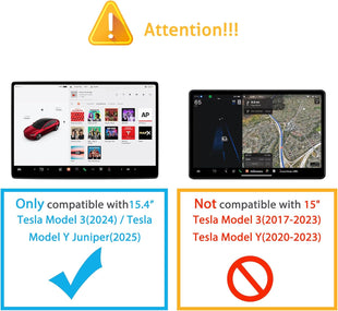 Ailun Glass Screen Protector for Tesla Model Y Juniper 2025 / Model 3 2024 Highland Center Console Dashboard Touchscreen [15.4 Inch] with Auto Alignment Tool + Armrest Box Screen Protector [8 Inch] - 7DAY'S