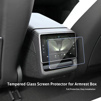 Ailun Glass Screen Protector for Tesla Model Y Juniper 2025 / Model 3 2024 Highland Center Console Dashboard Touchscreen [15.4 Inch] with Auto Alignment Tool + Armrest Box Screen Protector [8 Inch] - 7DAY'S