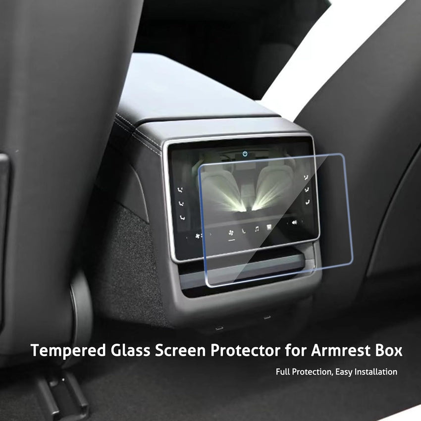 Ailun Glass Screen Protector for Tesla Model Y Juniper 2025 / Model 3 2024 Highland Center Console Dashboard Touchscreen [15.4 Inch] with Auto Alignment Tool + Armrest Box Screen Protector [8 Inch] - 7DAY'S