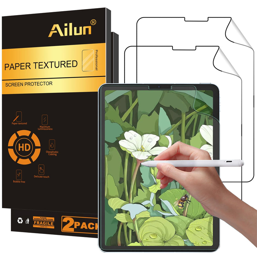 Ailun Paper Textured Screen Protector for iPad Air 11 Inch 2025/2024 [7th/6th Generation, M3/M2] 2 Pack Draw and Sketch Like on Papertouch Anti Glare - 7DAY'S