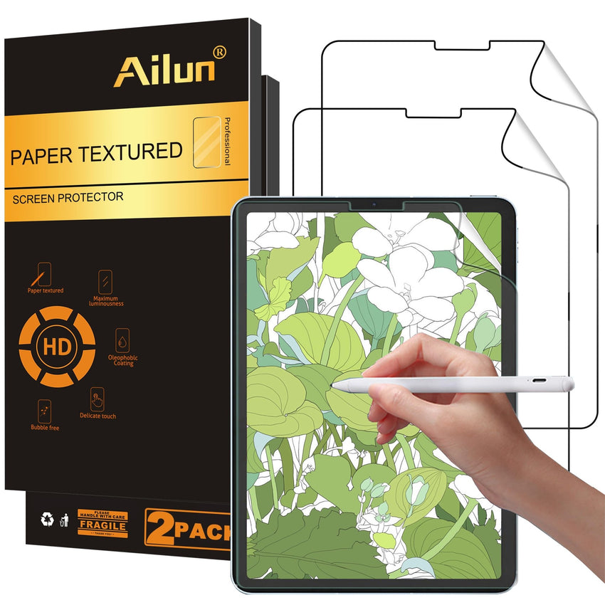 Ailun Paper Textured Screen Protector for iPad Air 11 Inch 2025/2024 [7th/6th Generation, M3/M2] 2 Pack Draw and Sketch Like on Papertouch Anti Glare - 7DAY'S