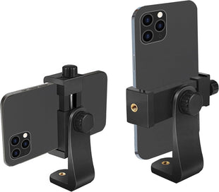 Ailun Phone Holder/Vertical and Horizontal Tripod Mount Adapter Rotatable Bracket with 1/4 inch Screw, Adjustable Clip for iPhone, Android Cell Phone, Selfie Stick, Camera Stand