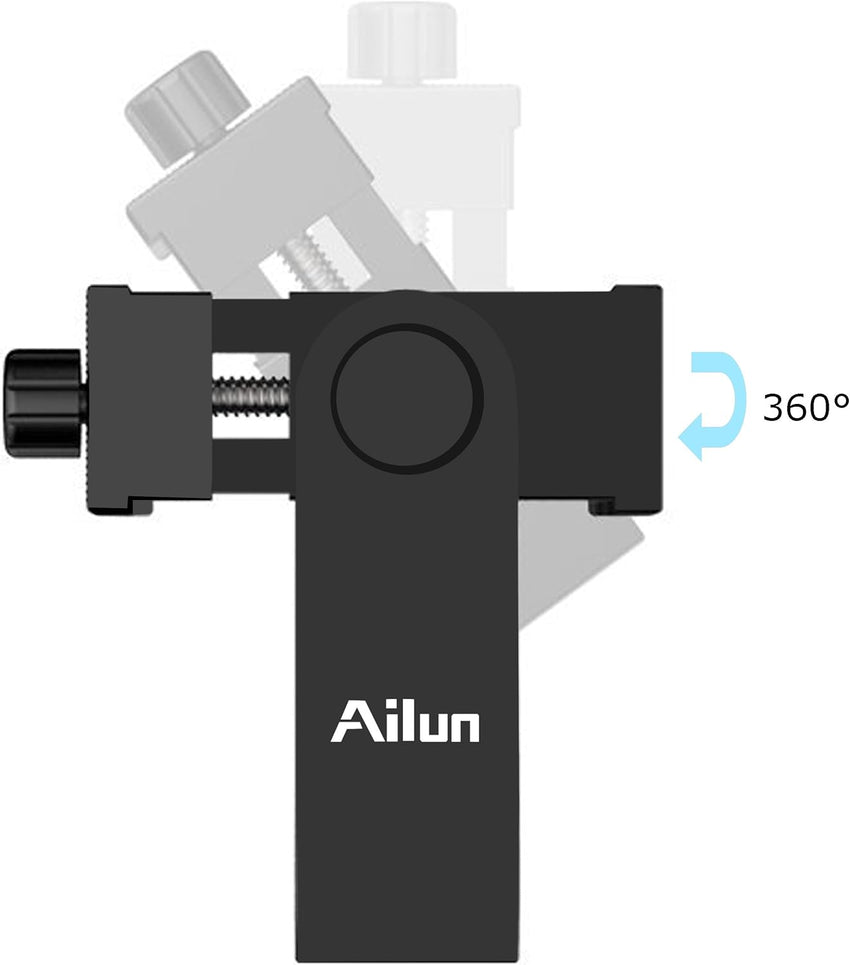 Ailun Phone Holder/Vertical and Horizontal Tripod Mount Adapter Rotatable Bracket with 1/4 inch Screw, Adjustable Clip for iPhone, Android Cell Phone, Selfie Stick, Camera Stand - 7DAY'S