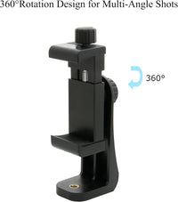 Ailun Phone Holder/Vertical and Horizontal Tripod Mount Adapter Rotatable Bracket with 1/4 inch Screw, Adjustable Clip for iPhone, Android Cell Phone, Selfie Stick, Camera Stand - 7DAY'S