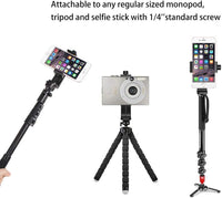 Ailun Phone Holder/Vertical and Horizontal Tripod Mount Adapter Rotatable Bracket with 1/4 inch Screw, Adjustable Clip for iPhone, Android Cell Phone, Selfie Stick, Camera Stand - 7DAY'S