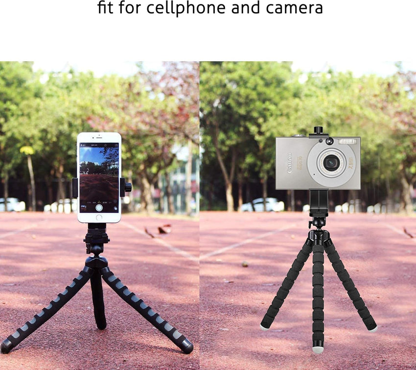 Ailun Phone Holder/Vertical and Horizontal Tripod Mount Adapter Rotatable Bracket with 1/4 inch Screw, Adjustable Clip for iPhone, Android Cell Phone, Selfie Stick, Camera Stand - 7DAY'S