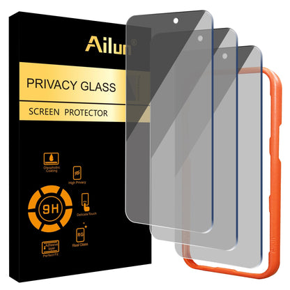 Ailun Privacy Screen Protector for iPhone 16e / iPhone 14 / iPhone 13 / iPhone 13 Pro [6.1 Inch] 2 Pack Anti Spy Private Tempered Glass Anti - Scratch Case Friendly [Not for iPhone 16 6.1 Inch] - 7DAY'S