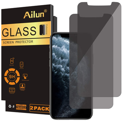 Ailun Privacy Screen Protector for iPhone 16e / iPhone 14 / iPhone 13 / iPhone 13 Pro [6.1 Inch] 2 Pack Anti Spy Private Tempered Glass Anti - Scratch Case Friendly [Not for iPhone 16 6.1 Inch] - 7DAY'S