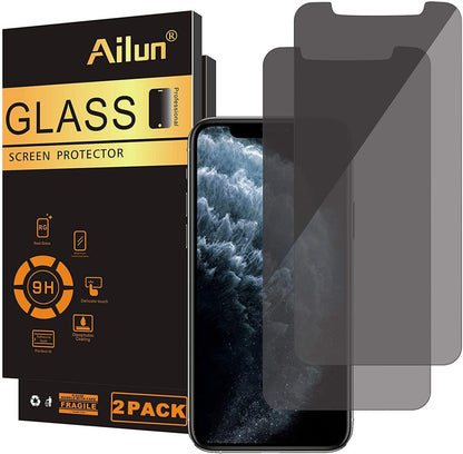 Ailun Privacy Screen Protector for iPhone 16e / iPhone 14 / iPhone 13 / iPhone 13 Pro [6.1 Inch] 2 Pack Anti Spy Private Tempered Glass Anti - Scratch Case Friendly [Not for iPhone 16 6.1 Inch] - 7DAY'S