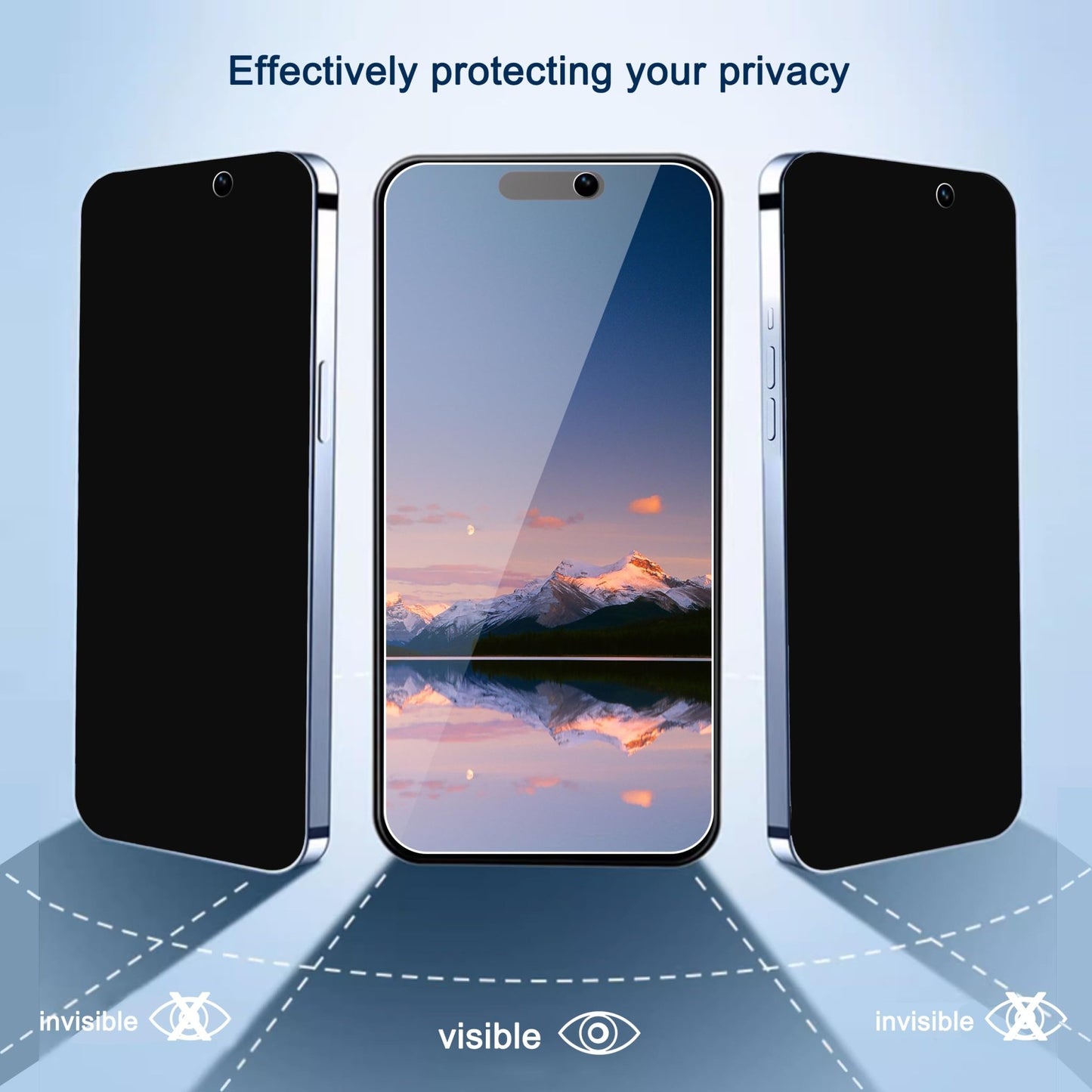 Ailun Privacy Screen Protector for iPhone 16e / iPhone 14 / iPhone 13 / iPhone 13 Pro [6.1 Inch] 2 Pack Anti Spy Private Tempered Glass Anti - Scratch Case Friendly [Not for iPhone 16 6.1 Inch] - 7DAY'S