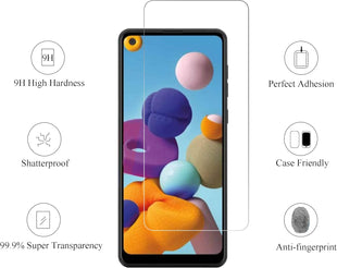 Ailun Screen Protector for Galaxy A21 3 Pack Tempered Glass Ultra Clear Anti - Scratch Case Friendly - 7DAY'S