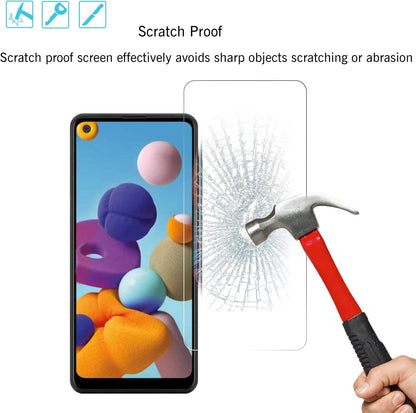 Ailun Screen Protector for Galaxy A21 3 Pack Tempered Glass Ultra Clear Anti - Scratch Case Friendly - 7DAY'S