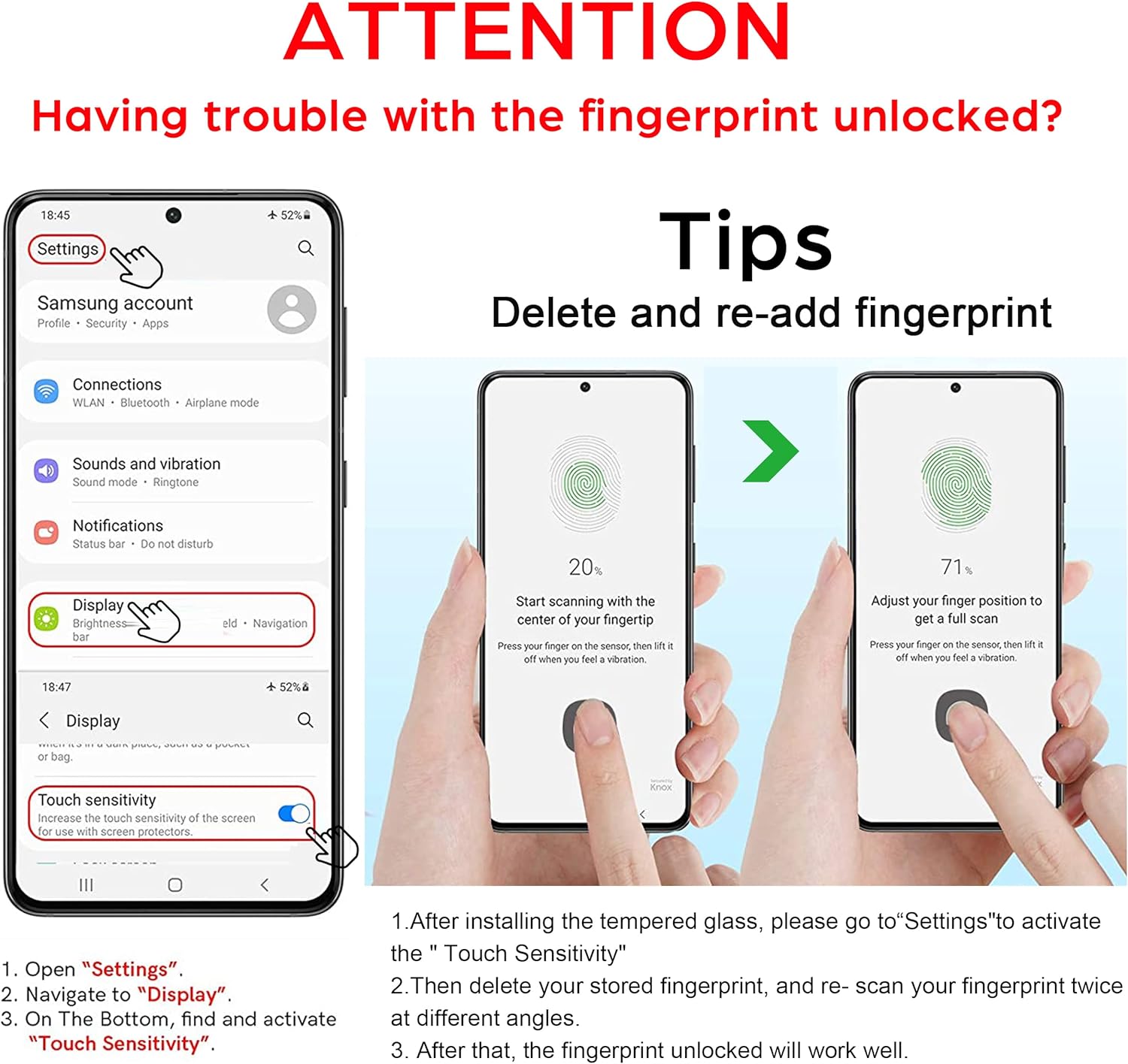 Ailun Screen Protector for Galaxy S21 5G [6.2 inch] 2Pack + 2Pack Camera Lens Tempered Glass Fingerprint Unlock Compatible 0.33mm Clear Anti - Scratch Case Friendly [Not for Galaxy S21 Plus] - 7DAY'S