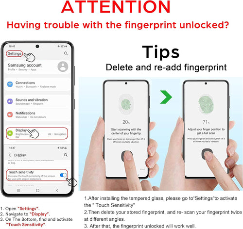 Ailun Screen Protector for Galaxy S21 5G [6.2 inch] 2Pack + 2Pack Camera Lens Tempered Glass Fingerprint Unlock Compatible 0.33mm Clear Anti - Scratch Case Friendly [Not for Galaxy S21 Plus] - 7DAY'S