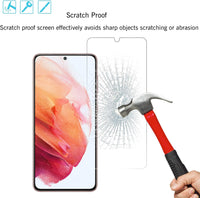Ailun Screen Protector for Galaxy S21 5G [6.2 inch] 2Pack + 2Pack Camera Lens Tempered Glass Fingerprint Unlock Compatible 0.33mm Clear Anti - Scratch Case Friendly [Not for Galaxy S21 Plus] - 7DAY'S