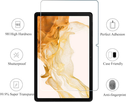 Ailun Screen Protector for Galaxy Tab S8 Plus/S7 FE/S7+, 12.4 inch 2Pack Tempered Glass 9H Hardness 2.5D Edge Ultra Clear Anti Scratch Case Friendly - 7DAY'S