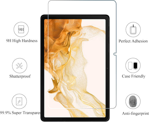 Ailun Screen Protector for Galaxy Tab S8 Plus/S7 FE/S7+, 12.4 inch 2Pack Tempered Glass 9H Hardness 2.5D Edge Ultra Clear Anti Scratch Case Friendly - 7DAY'S