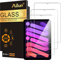 Ailun Screen Protector for iPad Mini [8.3 Inch] [Mini 7 A17 Pro 7th Gen 2024 & Mini 6th Gen 2021 Release] Tempered Glass 2.5D Edge,iPad Mini 7 & 6,Case Friendly [3 Pack] - 7DAY'S
