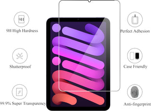Ailun Screen Protector for iPad Mini [8.3 Inch] [Mini 7 A17 Pro 7th Gen 2024 & Mini 6th Gen 2021 Release] Tempered Glass 2.5D Edge,iPad Mini 7 & 6,Case Friendly [3 Pack] - 7DAY'S