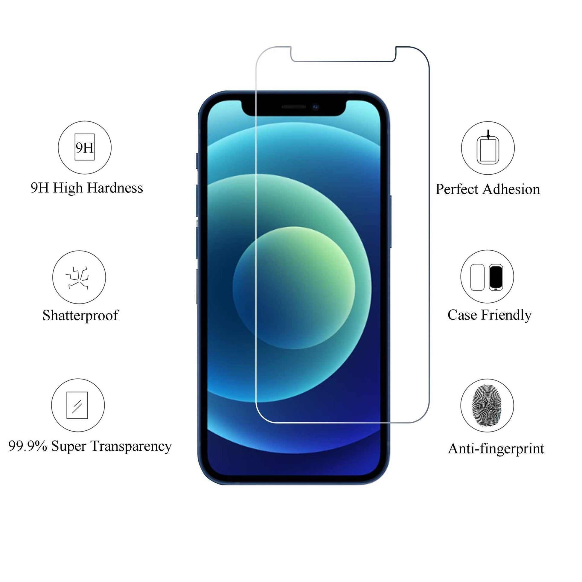 Ailun Screen Protector for iPhone 16e / iPhone 14 / iPhone 13 / iPhone 13 Pro [6.1 Inch] Display 3 Pack Tempered Glass, Case Friendly [Not for iPhone 16 6.1 Inch] - 7DAY'S