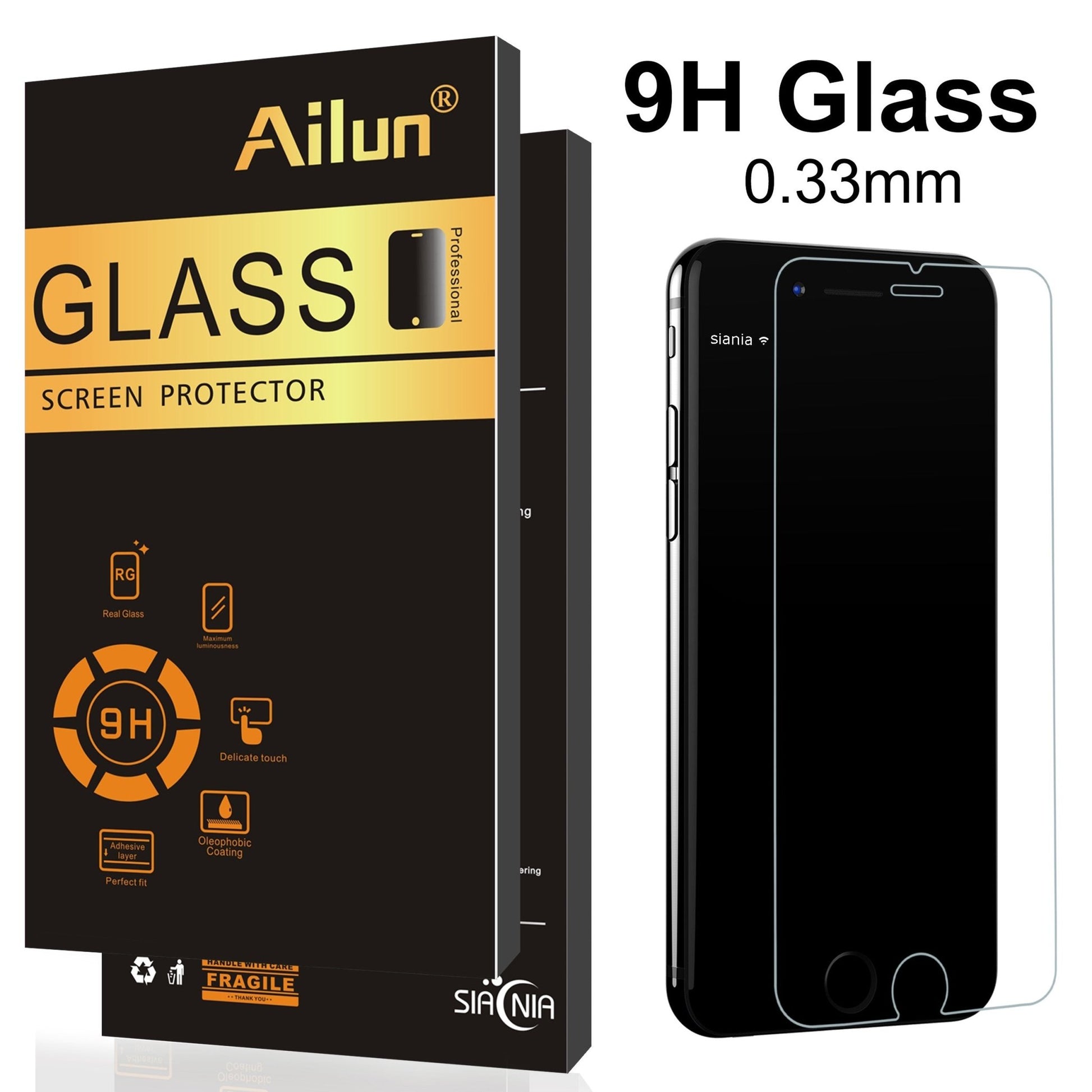 Ailun Screen Protector for iPhone 16e / iPhone 14 / iPhone 13 / iPhone 13 Pro [6.1 Inch] Display 3 Pack Tempered Glass, Case Friendly [Not for iPhone 16 6.1 Inch] - 7DAY'S