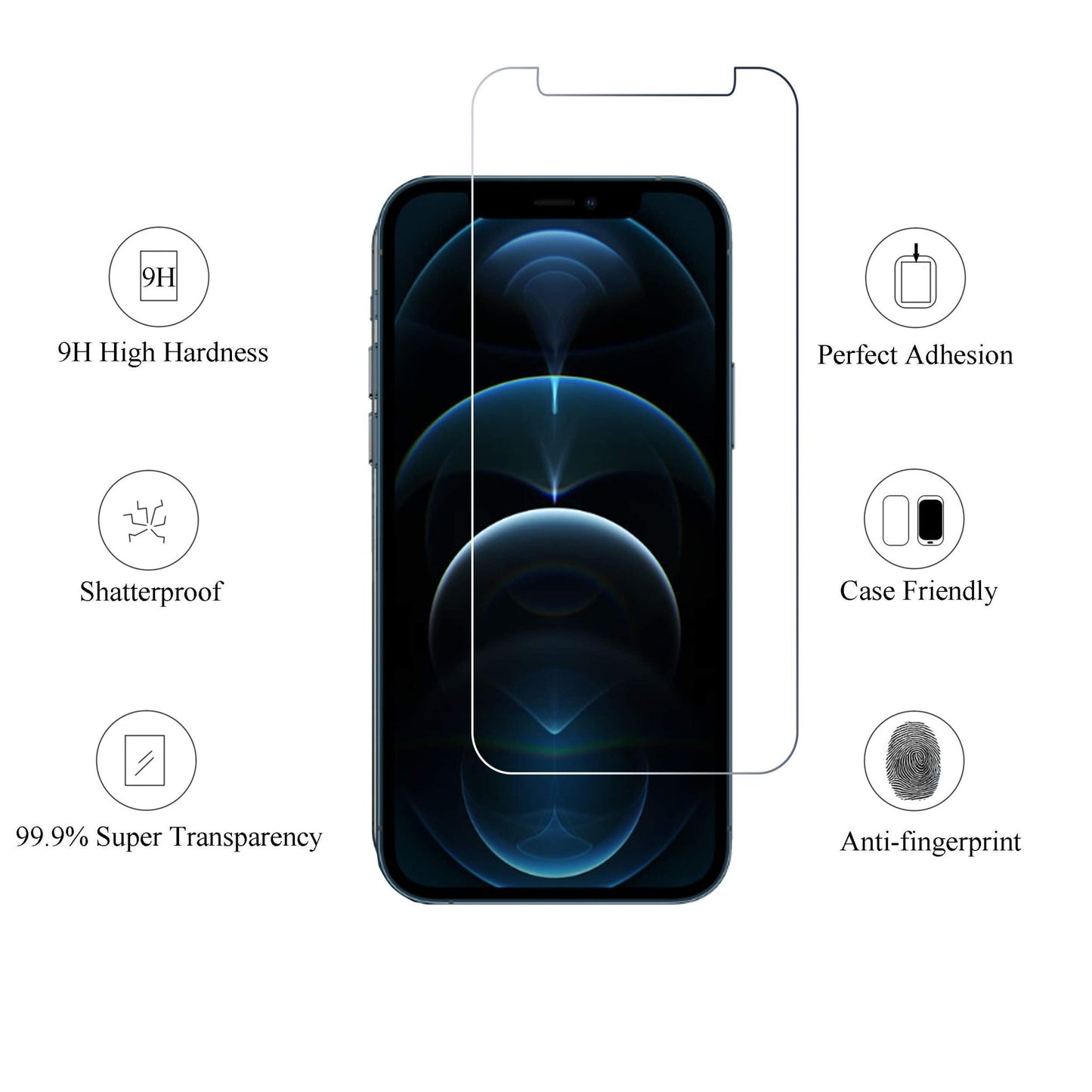 Ailun Screen Protector for iPhone 16e / iPhone 14 / iPhone 13 / iPhone 13 Pro [6.1 Inch] Display 3 Pack Tempered Glass, Case Friendly [Not for iPhone 16 6.1 Inch] - 7DAY'S