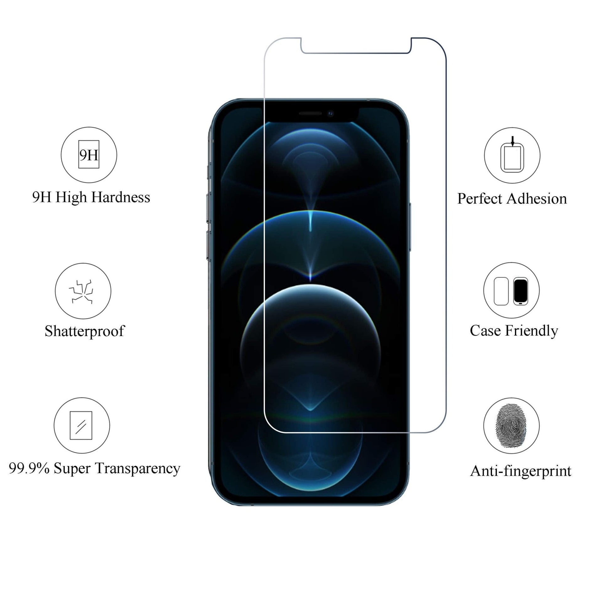 Ailun Screen Protector for iPhone 16e / iPhone 14 / iPhone 13 / iPhone 13 Pro [6.1 Inch] Display 3 Pack Tempered Glass, Case Friendly [Not for iPhone 16 6.1 Inch] - 7DAY'S