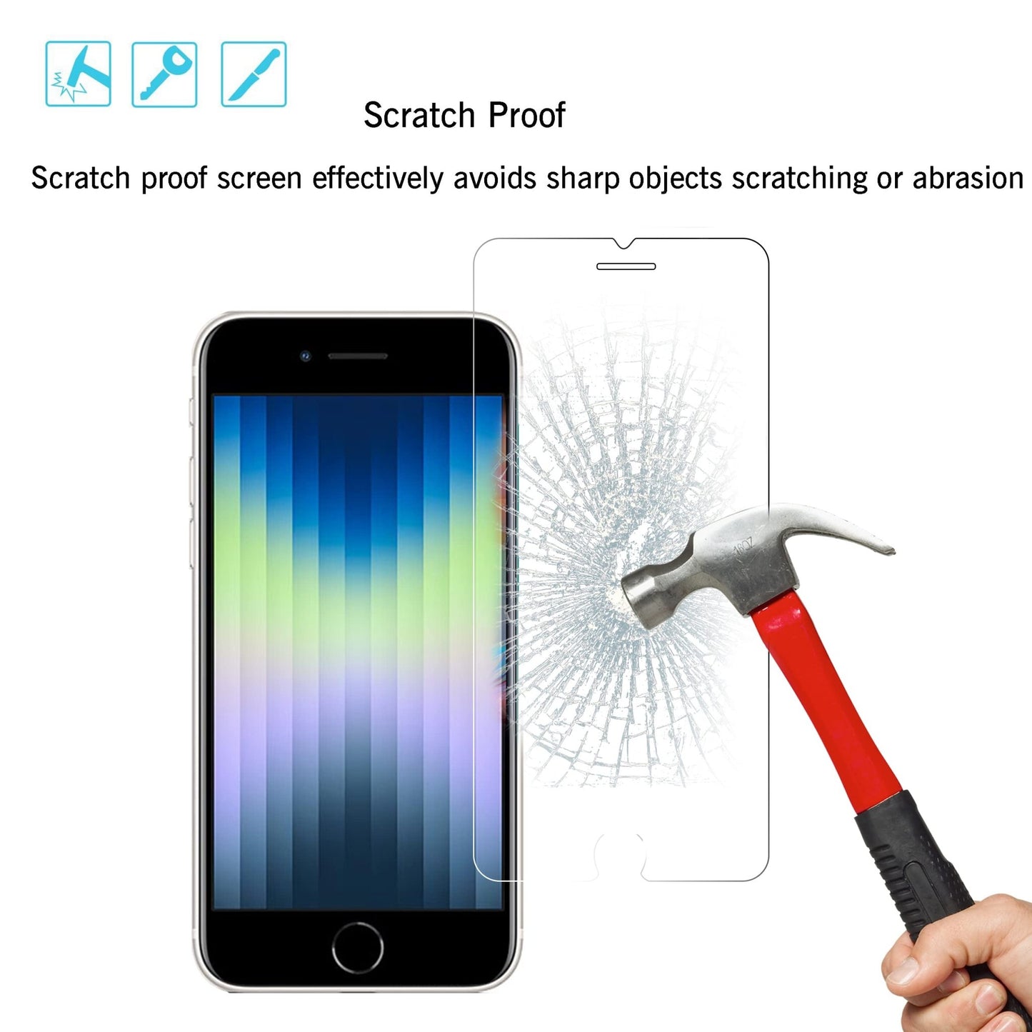 Ailun Screen Protector for iPhone 16e / iPhone 14 / iPhone 13 / iPhone 13 Pro [6.1 Inch] Display 3 Pack Tempered Glass, Case Friendly [Not for iPhone 16 6.1 Inch] - 7DAY'S