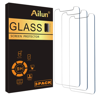 Ailun Screen Protector for iPhone 16e / iPhone 14 / iPhone 13 / iPhone 13 Pro [6.1 Inch] Display 3 Pack Tempered Glass, Case Friendly [Not for iPhone 16 6.1 Inch] - 7DAY'S