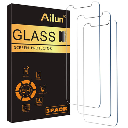 Ailun Screen Protector for iPhone 16e / iPhone 14 / iPhone 13 / iPhone 13 Pro [6.1 Inch] Display 3 Pack Tempered Glass, Case Friendly [Not for iPhone 16 6.1 Inch] - 7DAY'S