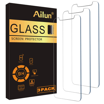 Ailun Screen Protector for iPhone 16e / iPhone 14 / iPhone 13 / iPhone 13 Pro [6.1 Inch] Display 3 Pack Tempered Glass, Case Friendly [Not for iPhone 16 6.1 Inch] - 7DAY'S