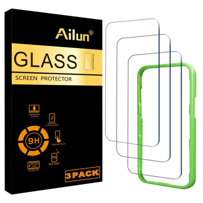 Ailun Screen Protector for iPhone 16e / iPhone 14 / iPhone 13 / iPhone 13 Pro [6.1 Inch] Display 3 Pack Tempered Glass, Case Friendly [Not for iPhone 16 6.1 Inch] - 7DAY'S
