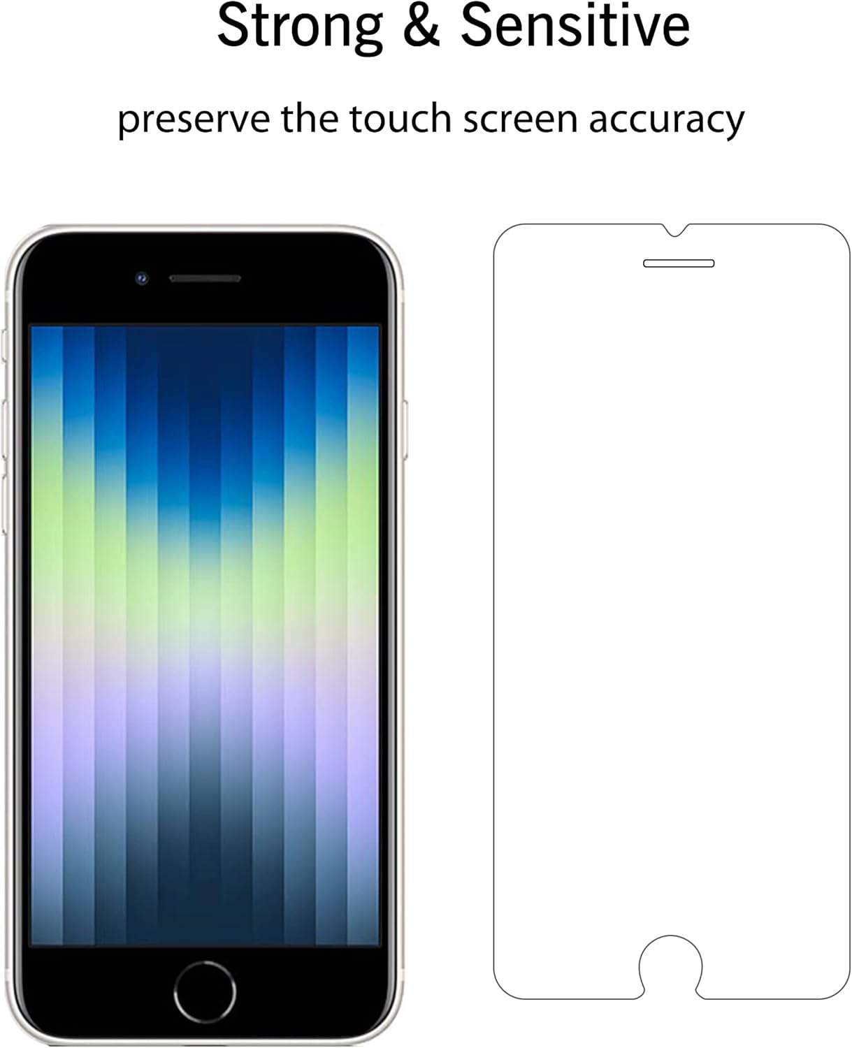 Ailun Screen Protector for iPhone SE 2022 3rd Generation, [3Pack] Case Friendly Tempered Glass - 7DAY'S