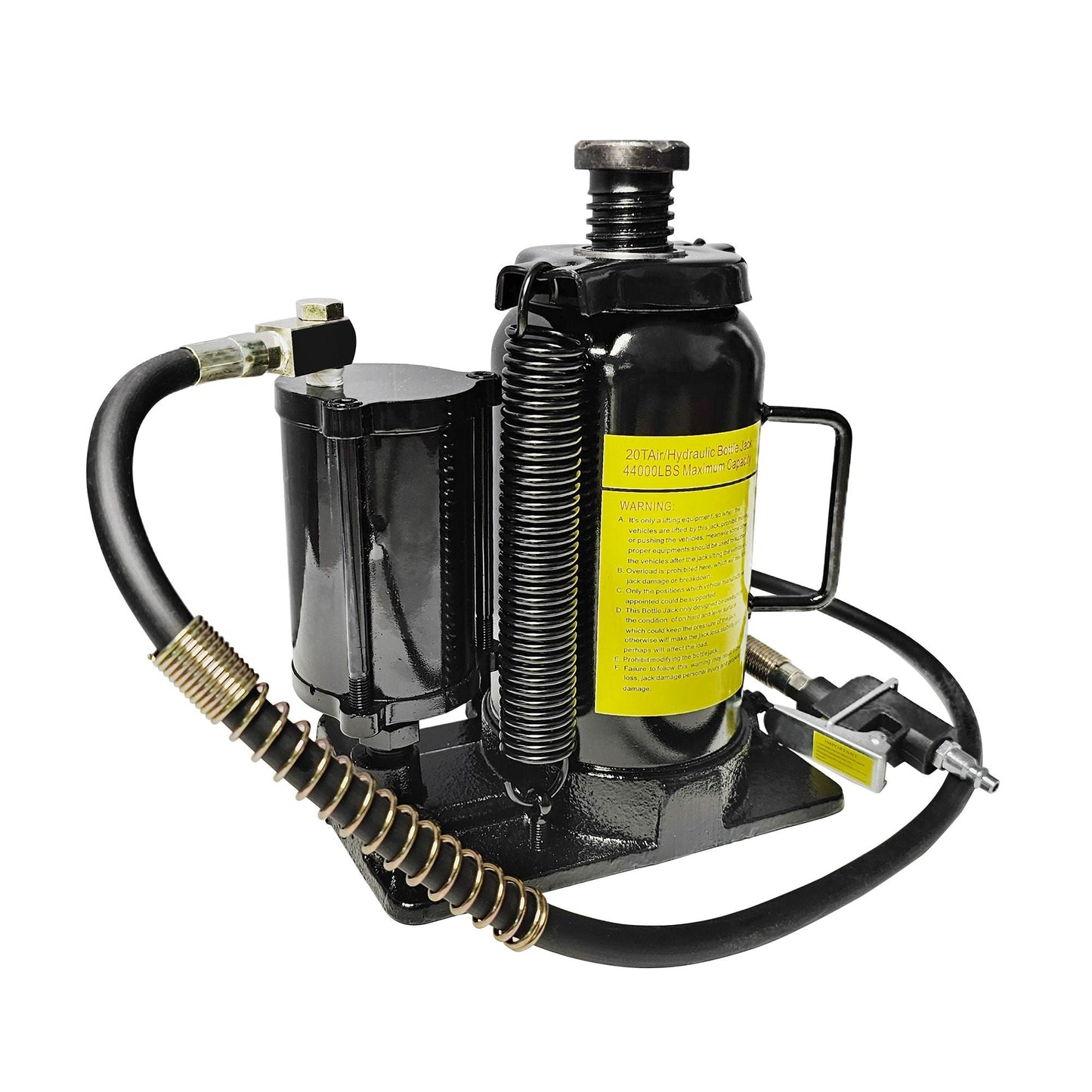 Air Hydraulic Bottle Jack, 20 Ton/40000 LBS Bottle Jack, 10.23 - 20.07 inch Lifting Range, Manual Handle and Air Pump, for Car, Pickup, Truck, RV, Auto Repair, Industrial Engineering - 7DAY'S