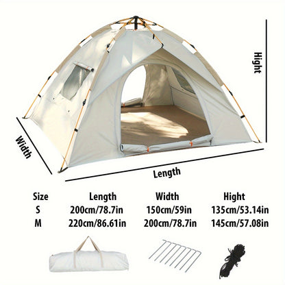 All - season tent, portable folding fully automatic camping tent, two - person/four - person camping tent, waterproof material, windproof, essential for camping and hiking - 7DAY'S