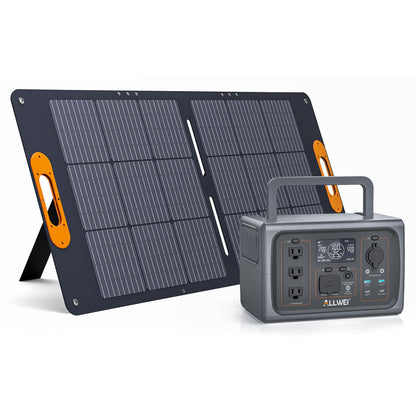 ALLWEI Portable Power Station 300W, 280Wh Solar Generator with 110V Pure Sine Wave AC Outlet, Backup Lithium Battery Generator for CPAP Outdoor RV Camping Emergency Home Use - 7DAY'S