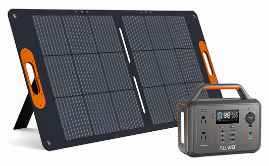 ALLWEI Portable Power Station 300W, 280Wh Solar Generator with 110V Pure Sine Wave AC Outlet, Backup Lithium Battery Generator for CPAP Outdoor RV Camping Emergency Home Use - 7DAY'S