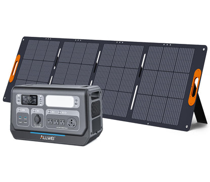 ALLWEI Portable Power Station 300W, 280Wh Solar Generator with 110V Pure Sine Wave AC Outlet, Backup Lithium Battery Generator for CPAP Outdoor RV Camping Emergency Home Use - 7DAY'S