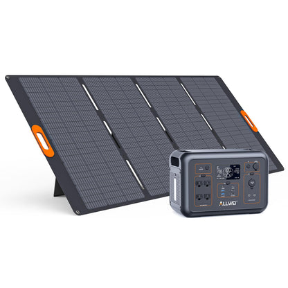 ALLWEI Portable Power Station 300W, 280Wh Solar Generator with 110V Pure Sine Wave AC Outlet, Backup Lithium Battery Generator for CPAP Outdoor RV Camping Emergency Home Use - 7DAY'S