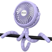 AMACOOL Battery Operated Stroller Fan Flexible Tripod Clip On Fan with 3 Speeds and Rotatable Handheld Personal Fans for Car Seat Crib Bike Treadmill (Black) - 7DAY'S