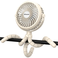 AMACOOL Battery Operated Stroller Fan Flexible Tripod Clip On Fan with 3 Speeds and Rotatable Handheld Personal Fans for Car Seat Crib Bike Treadmill (Black) - 7DAY'S