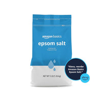 Amazon Basics Epsom Salt Soak, Unscented, Magnesium Sulfate USP, Muscle and Feet Relaxation, Soothing, 3 Pound, Pack of 1 - 7DAY'S