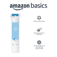 Amazon Basics Hypoallergenic 100% Cotton Rounds for Makeup Removal and Skincare, 100 Count, 1 Pack - 7DAY'S