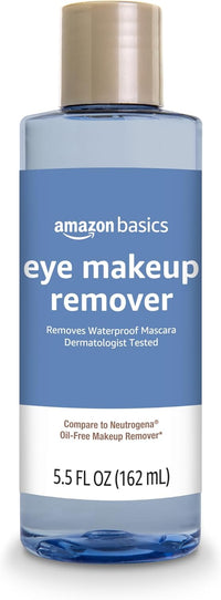Amazon Brand - Solimo Eye Makeup Remover, Removes Waterproof Mascara, Dermatologist Tested, 5.5 Fluid Ounce - 7DAY'S