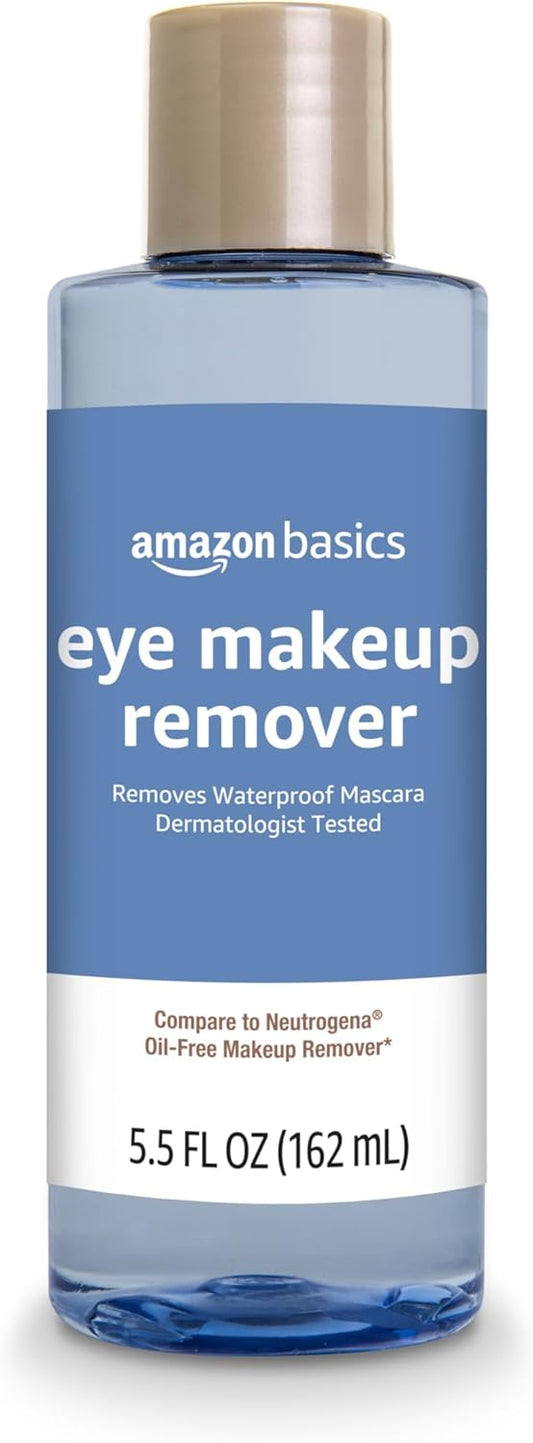 Amazon Brand - Solimo Eye Makeup Remover, Removes Waterproof Mascara, Dermatologist Tested, 5.5 Fluid Ounce - 7DAY'S