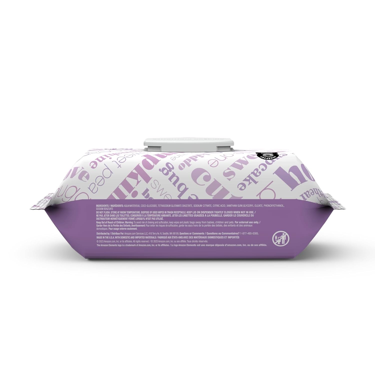Amazon Elements Baby Wipes, Sensitive, 810 Count, Flip - Top Packs, Pack of 9 - 7DAY'S