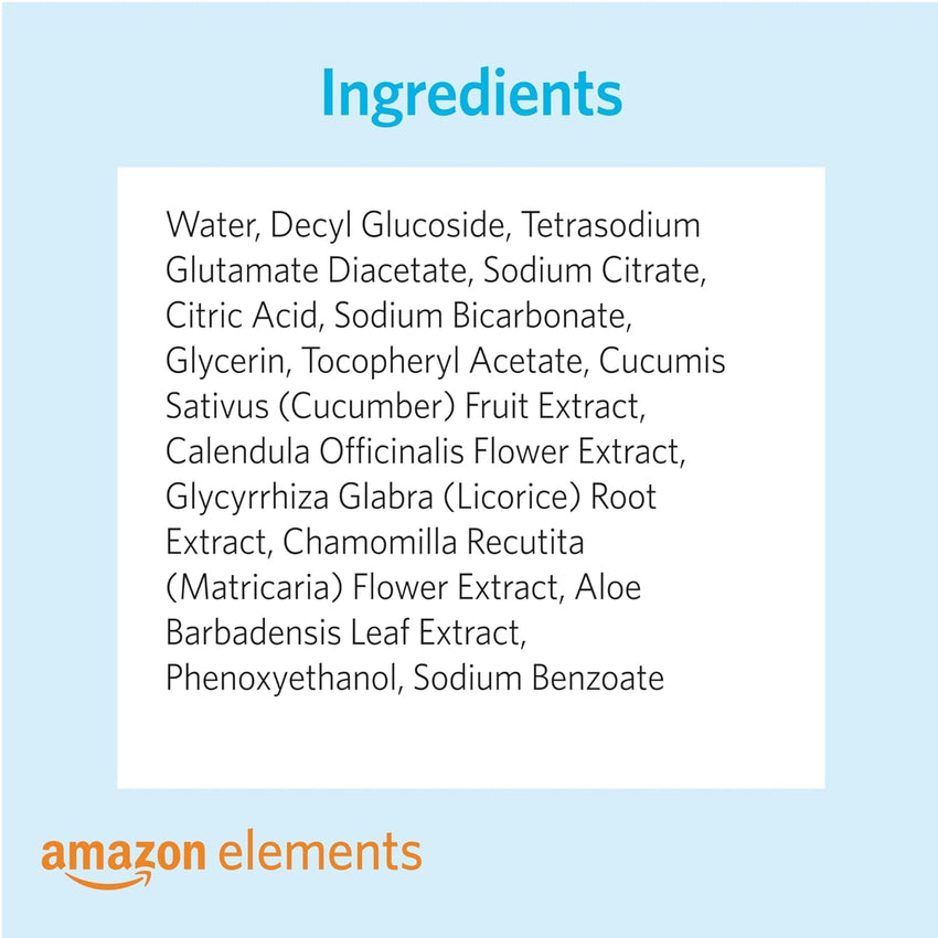 Amazon Elements Baby Wipes, Unscented, 810 Count, Flip - Top Packs - 7DAY'S